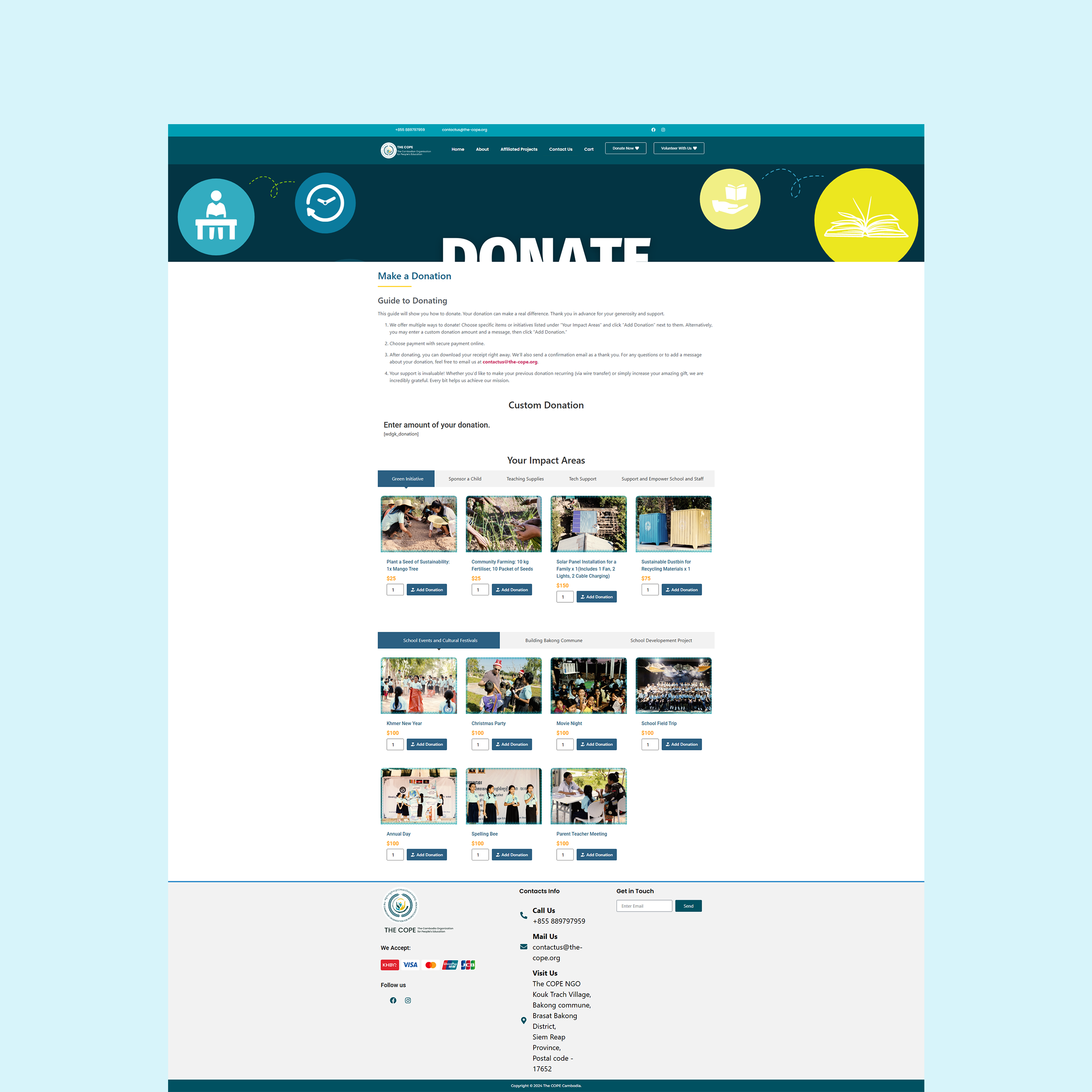 The COPE website programs